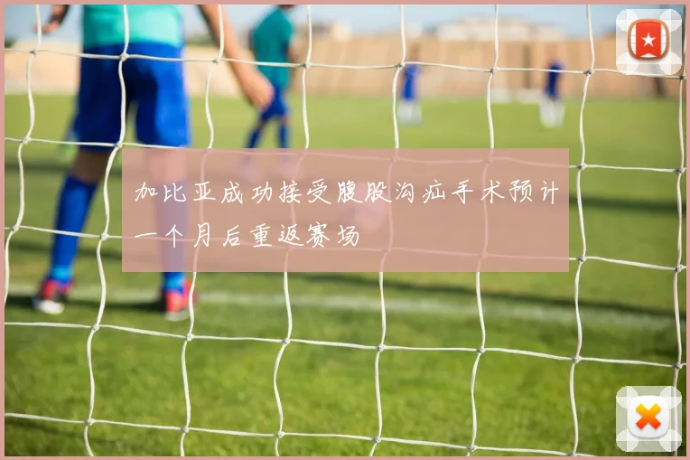 加比亚成功接受腹股沟疝手术预计一个月后重返赛场